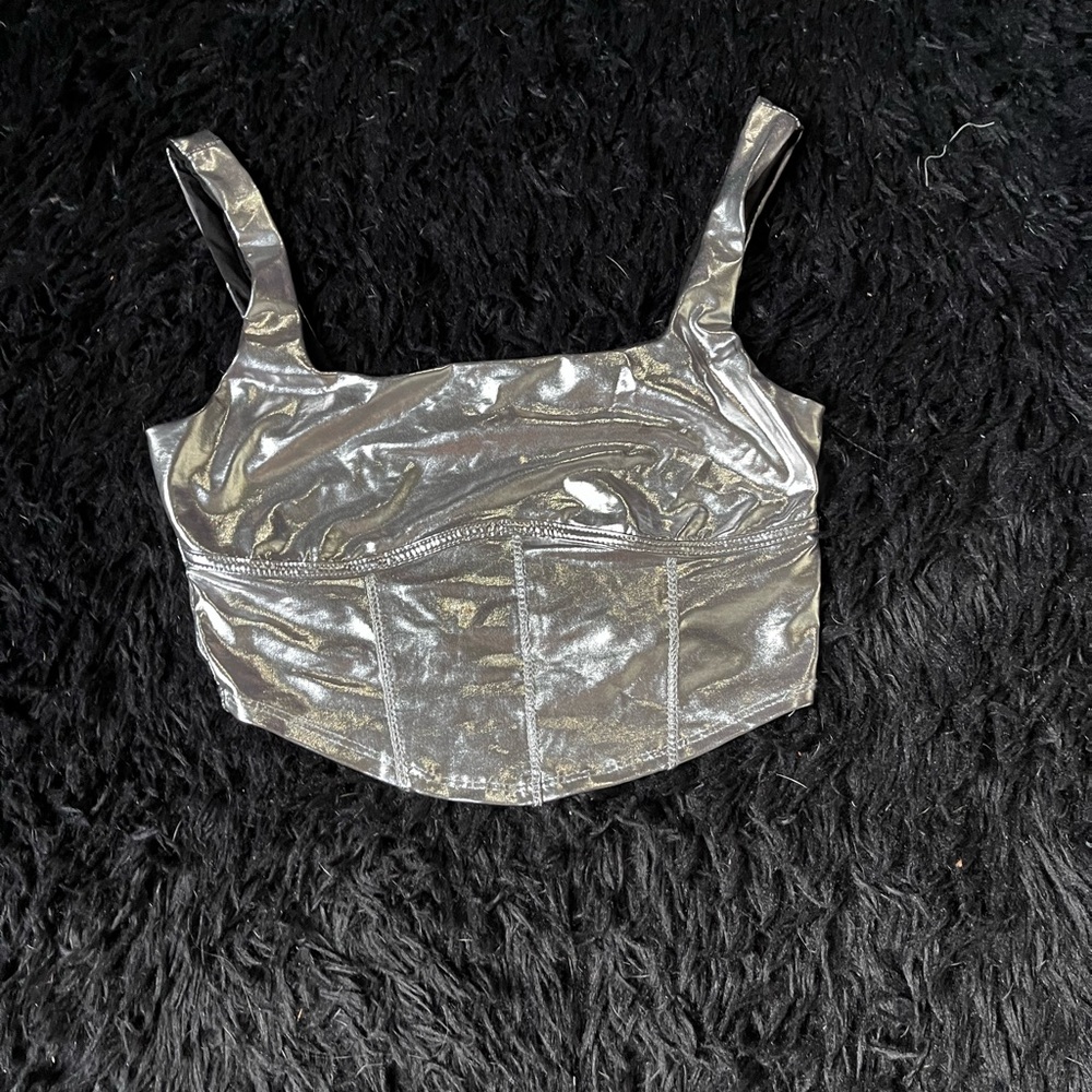 silver crop top